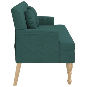 vidaXL Παγκάκι Σκούρο Πράσινο 113x64,5x75,5cm με Μαξιλάρια