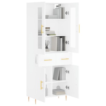 vidaXL Ντουλάπι Λευκό 69,5x34x180cm από Επεξεργασμένο Ξύλο 1 τεμ.