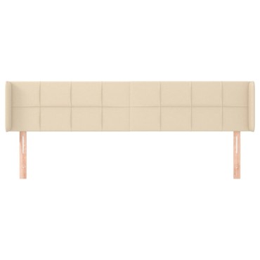 vidaXL Κεφαλάρι με Πτερύγια Κρεμ 163x16x78/88cm Υφασμάτινο 1 τεμ.