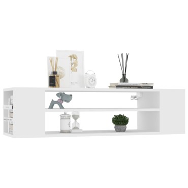 vidaXL Έπιπλο Τηλεόρασης Κρεμαστό Λευκό 100x30x26,5cm από Επεξ. Ξύλο