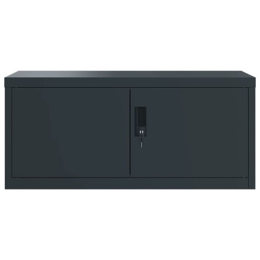 vidaXL Αρχειοθήκη Ανθρακί 90x40x145cm Ατσάλινη
