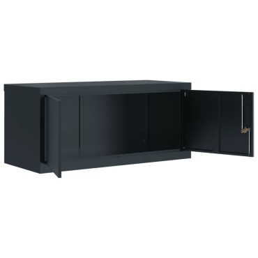 vidaXL Αρχειοθήκη Ανθρακί 90x40x145cm Ατσάλινη
