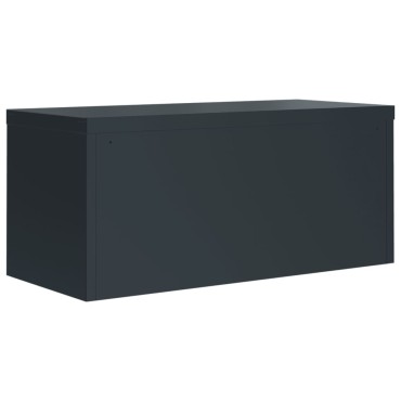 vidaXL Αρχειοθήκη Ανθρακί 90x40x145cm Ατσάλινη