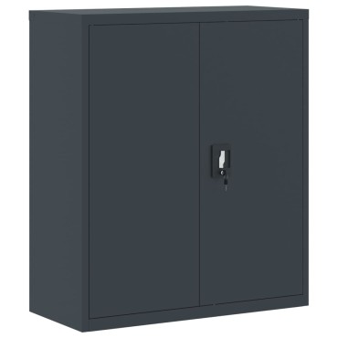 vidaXL Αρχειοθήκη Ανθρακί 90x40x145cm Ατσάλινη