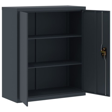 vidaXL Αρχειοθήκη Ανθρακί 90x40x145cm Ατσάλινη