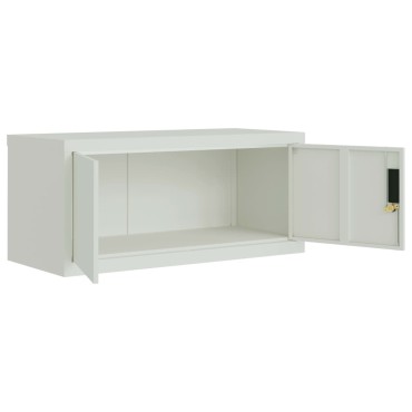 vidaXL Αρχειοθήκη Αν. Γκρι 90x40x145cm Ατσάλινη 2 τεμ.