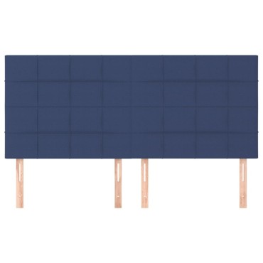 vidaXL Κεφαλάρια Κρεβατιού 4 τεμ. Μπλε 80x5x78/88cm Υφασμάτινο