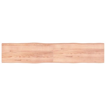 vidaXL Επιφ Τραπεζιού Αν Καφέ 200x40x(2-4)cm Ακατέργ. Μασίφ Ξύλο Δρυός 1 τεμ.