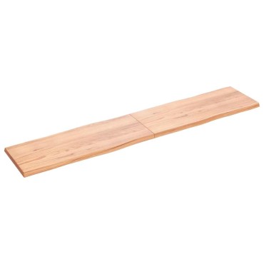 vidaXL Επιφ Τραπεζιού Αν Καφέ 200x40x(2-4)cm Ακατέργ. Μασίφ Ξύλο Δρυός 1 τεμ.