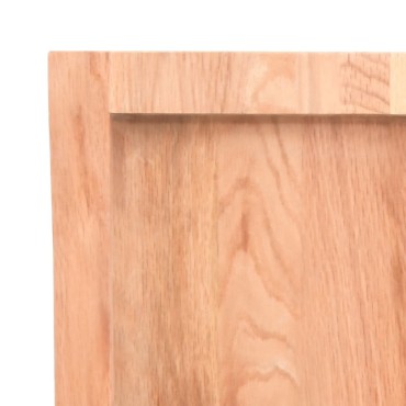 vidaXL Επιφ Τραπεζιού Αν Καφέ 200x40x(2-4)cm Ακατέργ. Μασίφ Ξύλο Δρυός 1 τεμ.