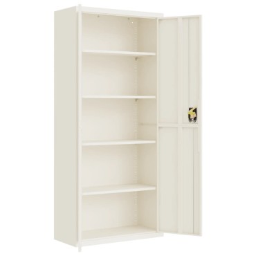 vidaXL Αρχειοθήκη Λευκή 90x40x200cm Ατσάλινη 1 τεμ.