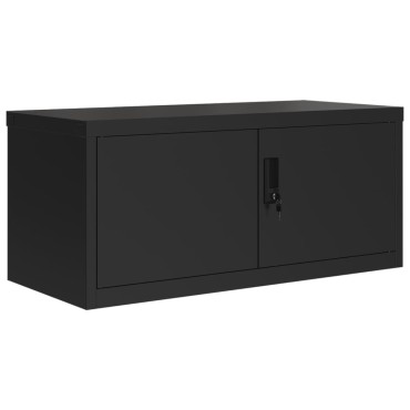 vidaXL Αρχειοθήκη Μαύρη 90x40x145cm Ατσάλινη 2 τεμ.
