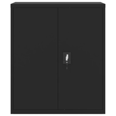 vidaXL Αρχειοθήκη Μαύρη 90x40x145cm Ατσάλινη 2 τεμ.