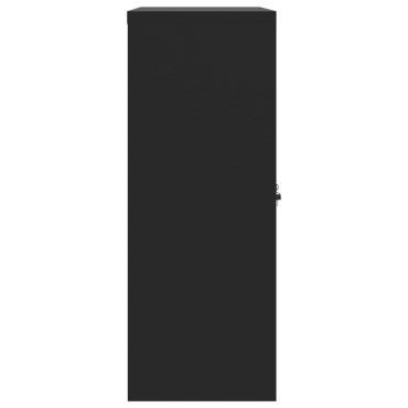 vidaXL Αρχειοθήκη Μαύρη 90x40x105cm από Ατσάλι 1 τεμ.