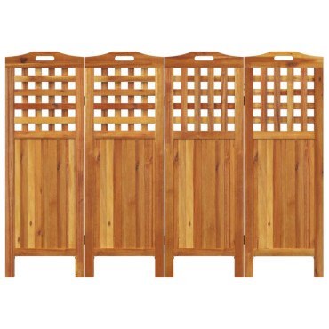 vidaXL Διαχωριστικό Χώρου με 4 Πάνελ 162x2x115cm Μασίφ Ξύλο Ακακίας 1 τεμ.