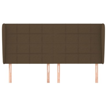 vidaXL Κεφαλάρι με Πτερύγια Σκούρο Καφέ 203x23x118/128cm Υφασμάτινο 1 τεμ.