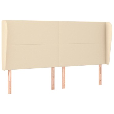 vidaXL Κεφαλάρι με Πτερύγια Κρεμ 183x23x118/128cm Υφασμάτινο 1 τεμ.