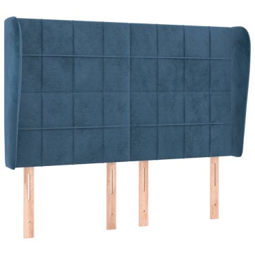 vidaXL Κεφαλάρι με Πτερύγια Σκούρο Μπλε 147x23x118/128cmΒελούδινο 1 τεμ.