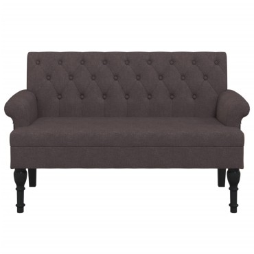 vidaXL Παγκάκι με Πλάτη Σκούρο Καφέ 120x62x75,5cm Υφασμάτινο
