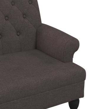 vidaXL Παγκάκι με Πλάτη Σκούρο Καφέ 120x62x75,5cm Υφασμάτινο