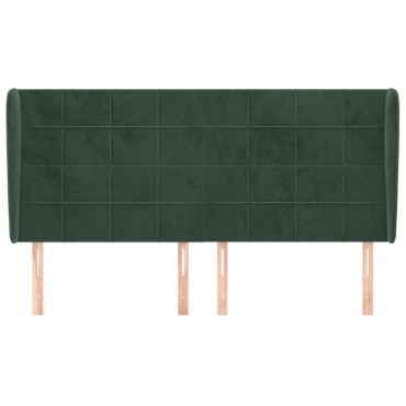 vidaXL Κεφαλάρι με Πτερύγια Πράσινο 183x23x118/128cm Βελούδινο 1 τεμ.