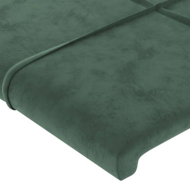vidaXL Κεφαλάρι με Πτερύγια Πράσινο 183x23x118/128cm Βελούδινο 1 τεμ.