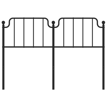 vidaXL Κεφαλάρι Μαύρο Μεταλλικό 142x4x102cm 1 τεμ.
