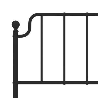 vidaXL Κεφαλάρι Μαύρο Μεταλλικό 142x4x102cm 1 τεμ.