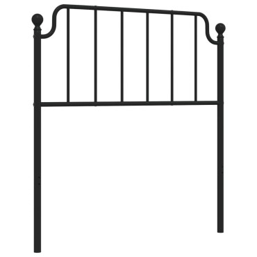 vidaXL Κεφαλάρι Μαύρο Μεταλλικό 95x4x102cm 1 τεμ.