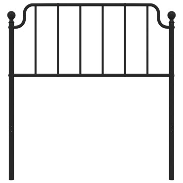 vidaXL Κεφαλάρι Μαύρο Μεταλλικό 95x4x102cm 1 τεμ.