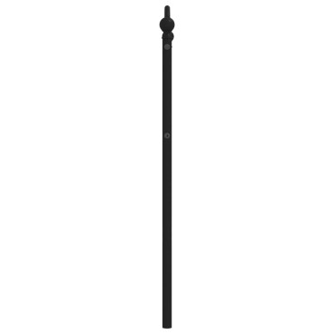 vidaXL Κεφαλάρι Μαύρο Μεταλλικό 95x4x102cm 1 τεμ.