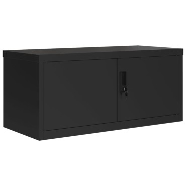 vidaXL Αρχειοθήκη Μαύρη 90x40x240cm από Ατσάλι 2 τεμ.