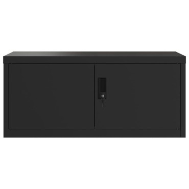 vidaXL Αρχειοθήκη Μαύρη 90x40x240cm από Ατσάλι 2 τεμ.