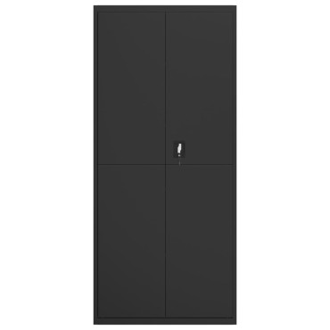 vidaXL Αρχειοθήκη Μαύρη 90x40x240cm από Ατσάλι 2 τεμ.