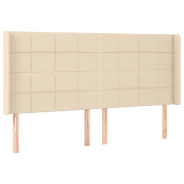 vidaXL Κεφαλάρι με Πτερύγια Κρεμ 163x16x118/128cm Υφασμάτινο 1 τεμ.
