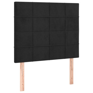 vidaXL Κεφαλάρια Κρεβατιού 2 τεμ. Μαύρο 90x5x78/88cm Βελούδινο