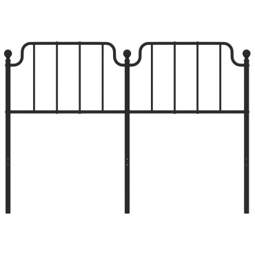 vidaXL Κεφαλάρι Μαύρο Μεταλλικό 146x4x102cm 1 τεμ.