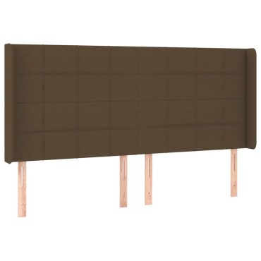 vidaXL Κεφαλάρι με Πτερύγια Σκούρο Καφέ 163x16x118/128cm Υφασμάτινο 1 τεμ.