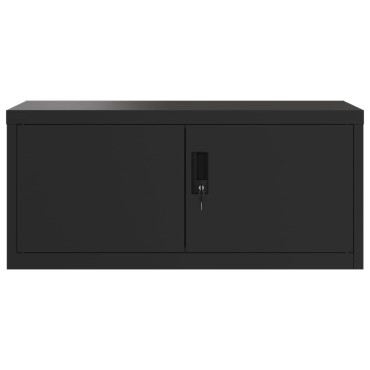 vidaXL Αρχειοθήκη Μαύρη 90x40x110cm Ατσάλινη 2 τεμ.