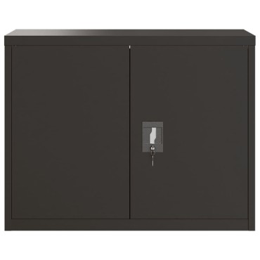 vidaXL Αρχειοθήκη Μαύρη 90x40x110cm Ατσάλινη 2 τεμ.