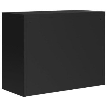 vidaXL Αρχειοθήκη Μαύρη 90x40x110cm Ατσάλινη 2 τεμ.