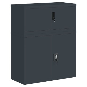 vidaXL Αρχειοθήκη Ανθρακί 90x40x110cm Ατσάλινη