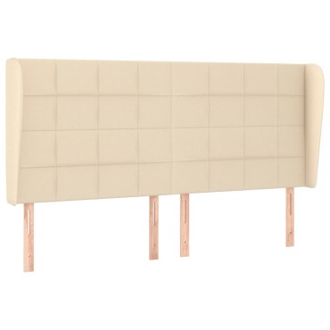 vidaXL Κεφαλάρι με Πτερύγια Κρεμ 163x23x118/128cm Υφασμάτινο 1 τεμ.
