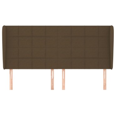 vidaXL Κεφαλάρι με Πτερύγια Σκούρο Καφέ 163x23x118/128cm Υφασμάτινο 1 τεμ.