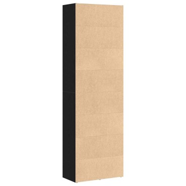 vidaXL Βιβλιοθήκη Μαύρη Δρυς 60x30x189cm από Επεξεργασμένο Ξύλο 1 τεμ.