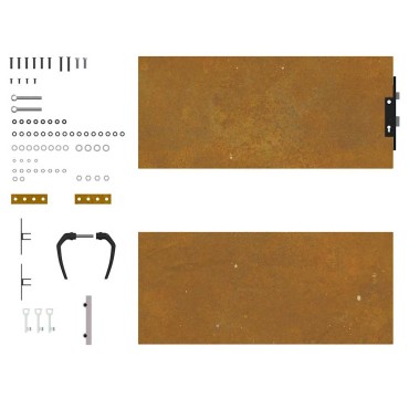 vidaXL Πόρτα Κήπου Τετράγωνη 85x100 εκ. από Ατσάλι Corten