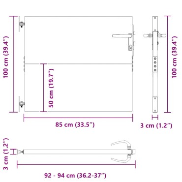 vidaXL Πόρτα Κήπου Τετράγωνη 85x100 εκ. από Ατσάλι Corten