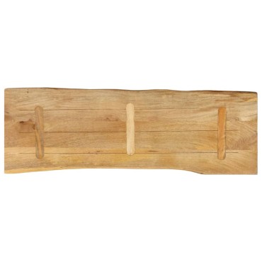 vidaXL Επιφάνεια Τραπεζιού 110x40x2,5cm Live Edge Μασίφ Ξύλο Μάνγκο 1 τεμ.
