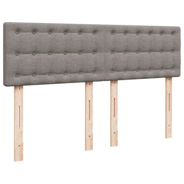 vidaXL Κρεβάτι Boxspring με Στρώμα Taupe 160x200 εκ. Υφασμάτινο