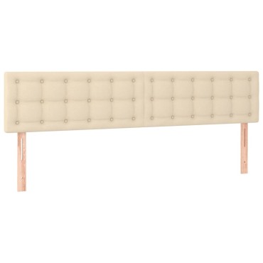 vidaXL Κρεβάτι Boxspring με Στρώμα Κρεμ 160x200 εκ. Υφασμάτινο